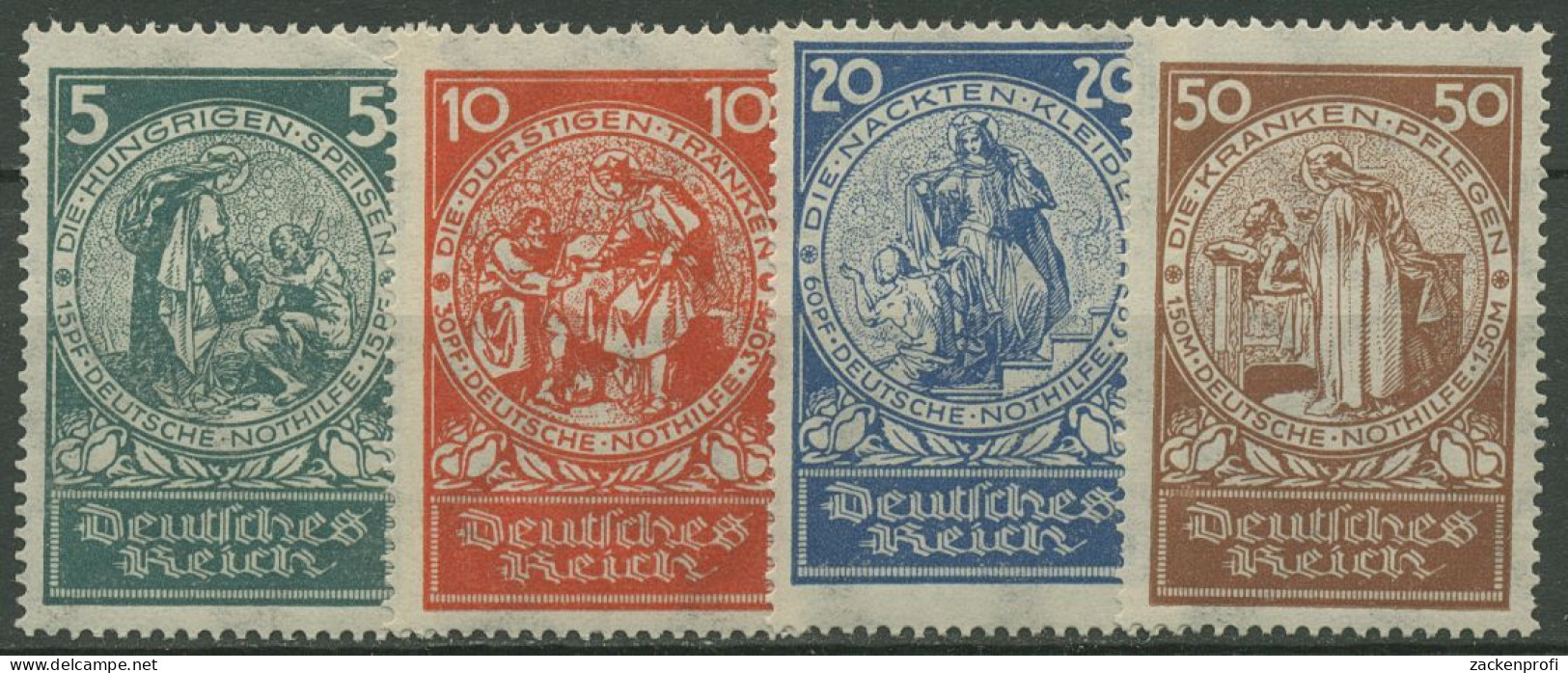 Deutsches Reich 1924 Deutsche Nothilfe: Rosenwunder 351/54 Postfrisch - Unused Stamps