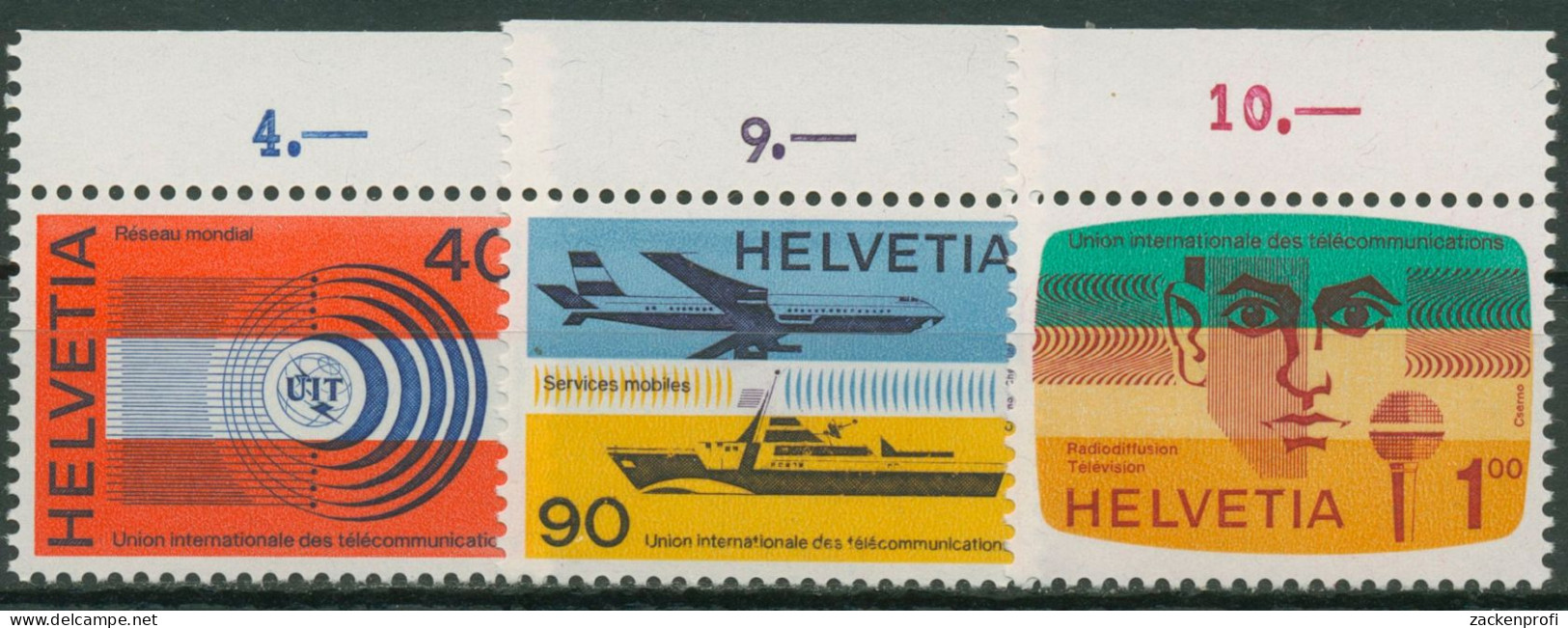 Int. Fernmeldeunion (UIT/ITU) 1976 Tätigkeitsbereiche ITU 11/13 OR Postfrisch - Servizio