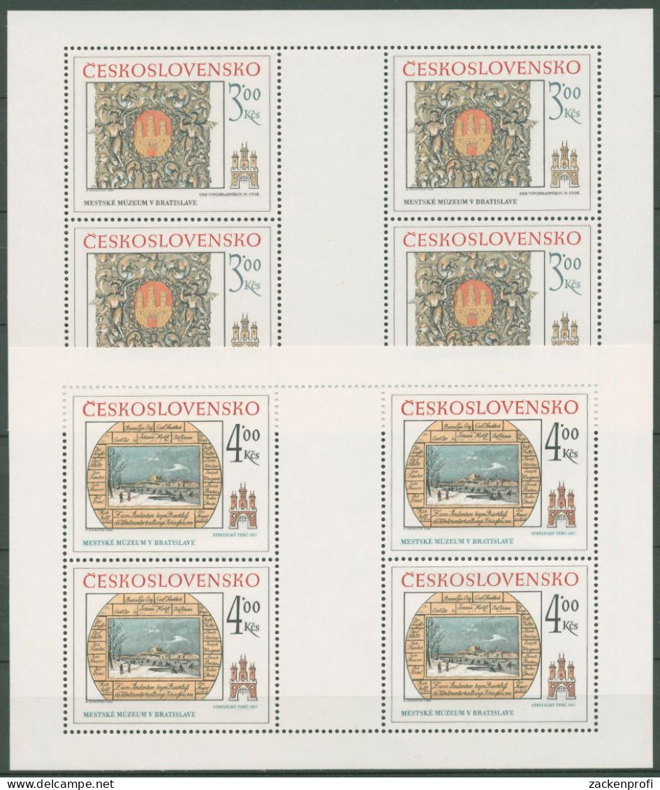 Tschechoslowakei 1984 Historische Motive Bratislava 2770/71 K Postfrisch(C62860) - Hojas Bloque