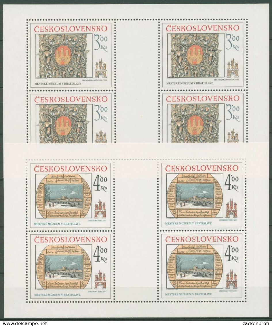 Tschechoslowakei 1984 Historische Motive Bratislava 2770/71 K Postfrisch(C62860) - Blocs-feuillets