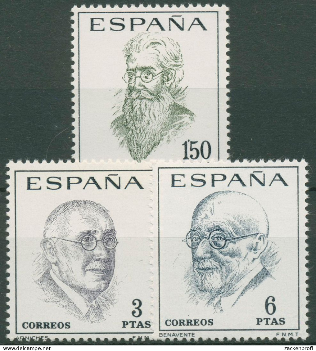 Spanien 1966 Dichter Und Dramaturgen 1653/55 Postfrisch - Ungebraucht