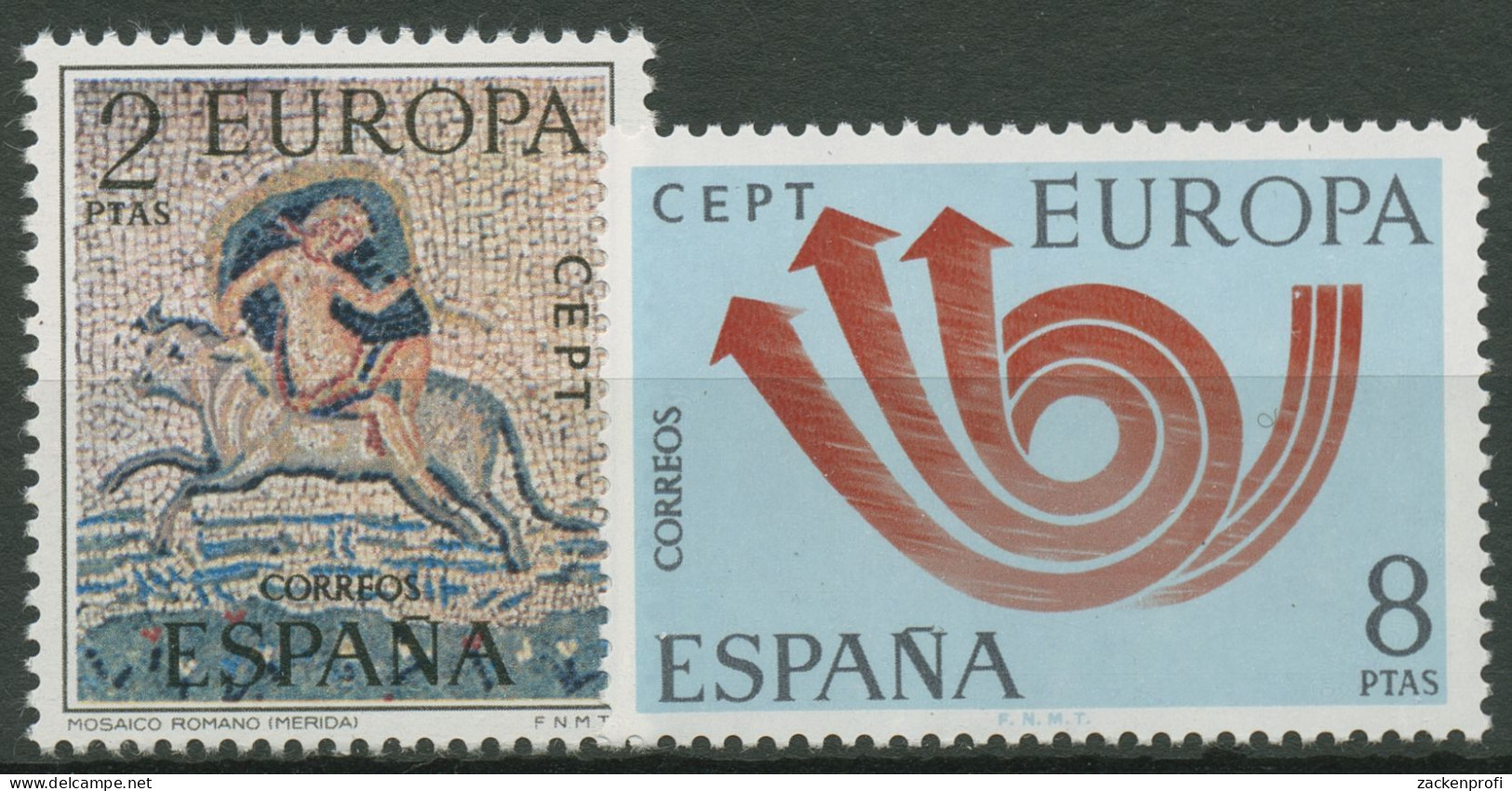 Spanien 1973 Europa CEPT Mosaik, Posthorn 2020/21 Postfrisch - Nuovi