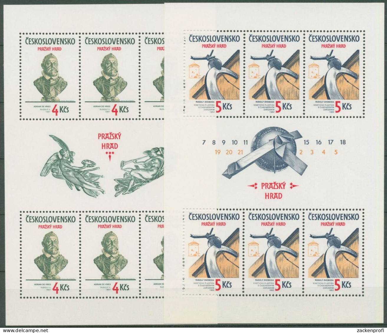 Tschechoslowakei 1983 Prager Burg Kleinbogen 2721/22 K Postfrisch (C62857) - Blocks & Sheetlets