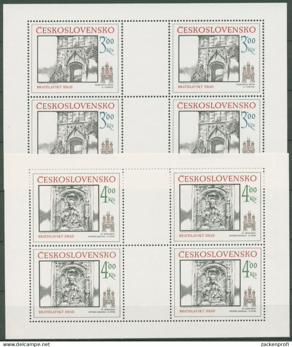 Tschechoslowakei 1986 Historische Motive Bratislava 2873/74 K Postfrisch(C62863) - Blocks & Kleinbögen