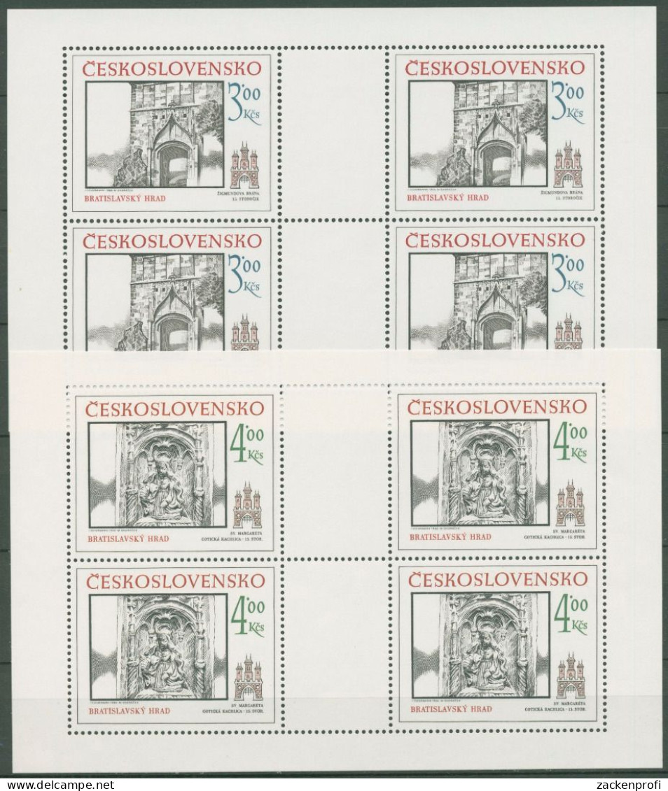 Tschechoslowakei 1986 Historische Motive Bratislava 2873/74 K Postfrisch(C62863) - Blocs-feuillets
