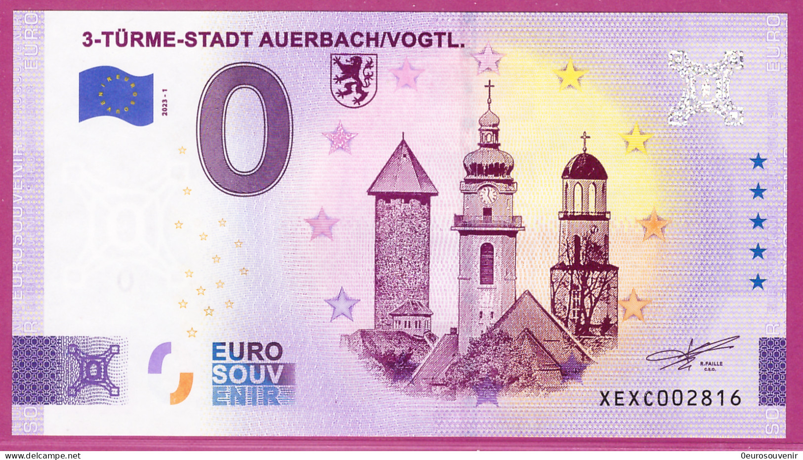 0-Euro XEXC 2023-1  3-TÜRME-STADT AUERBACH/VOGTL. - Prove Private