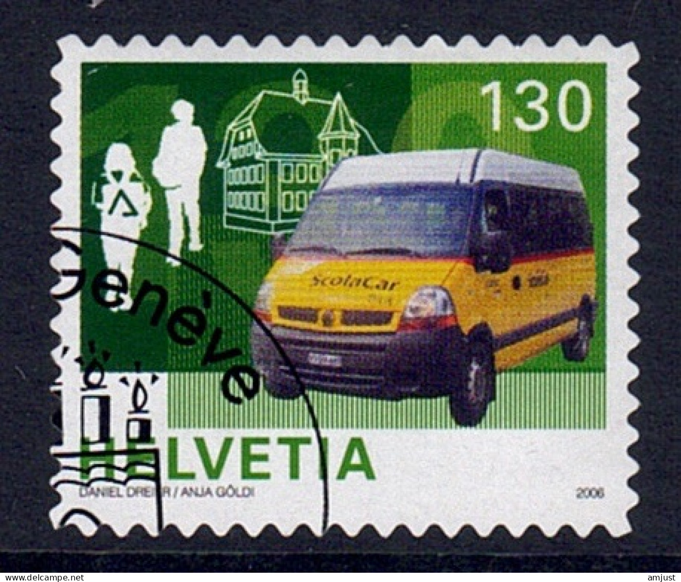 Suisse//Schweiz//Svizerra // Switzerland // 2006 // 100 Ans Car Postal En Toute Sécurité à L'école No. 1194 - Oblitérés