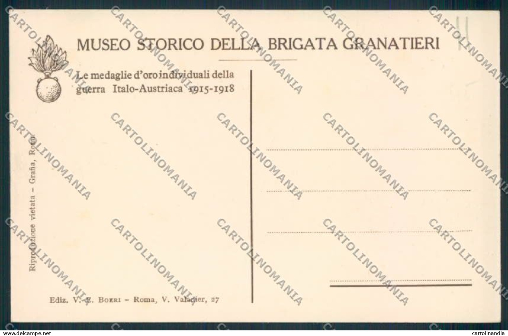 Avellino Lioni Asiago Granatieri Cartolina MV8179 - Avellino