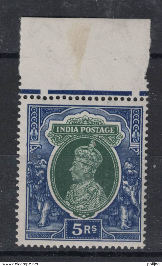 Inde 1937 - Yvert 157 Neuf AVEC Charnière - Sc#164, SG 261 - KGVI 5R - Roi George VI - 1936-47 Koning George VI