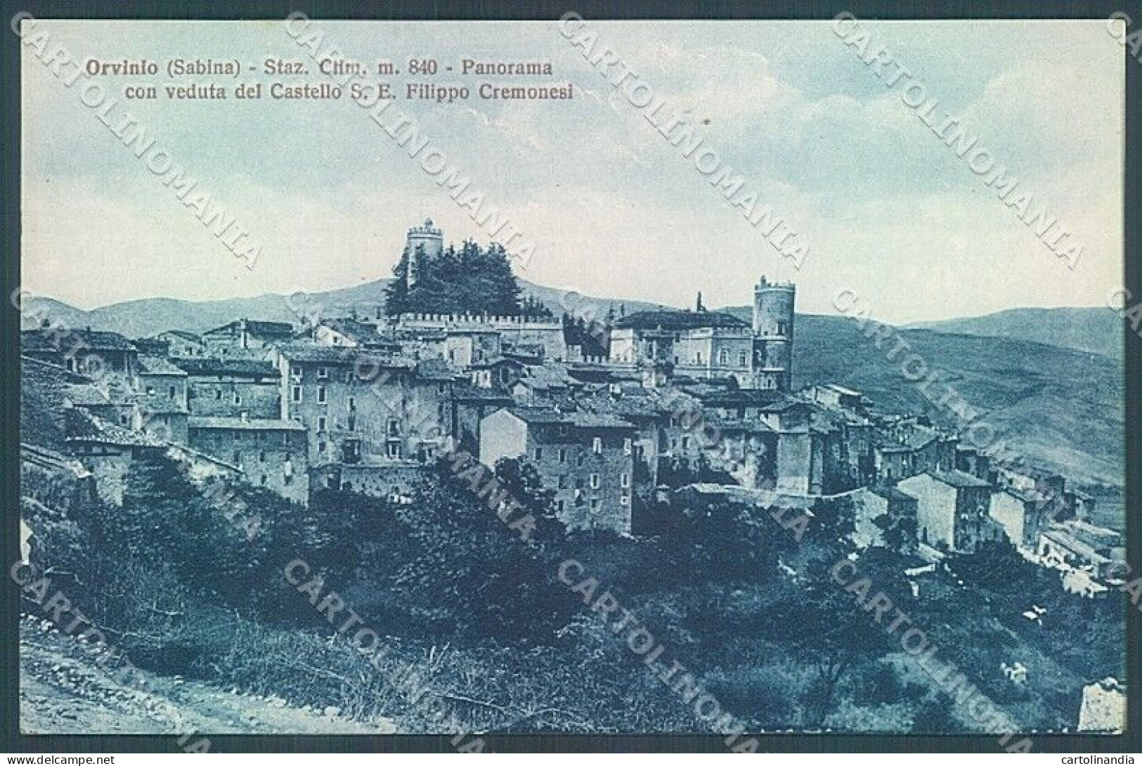 Rieti Orvinio Sabina Veduta Castello Cartolina JK6186 - Rieti