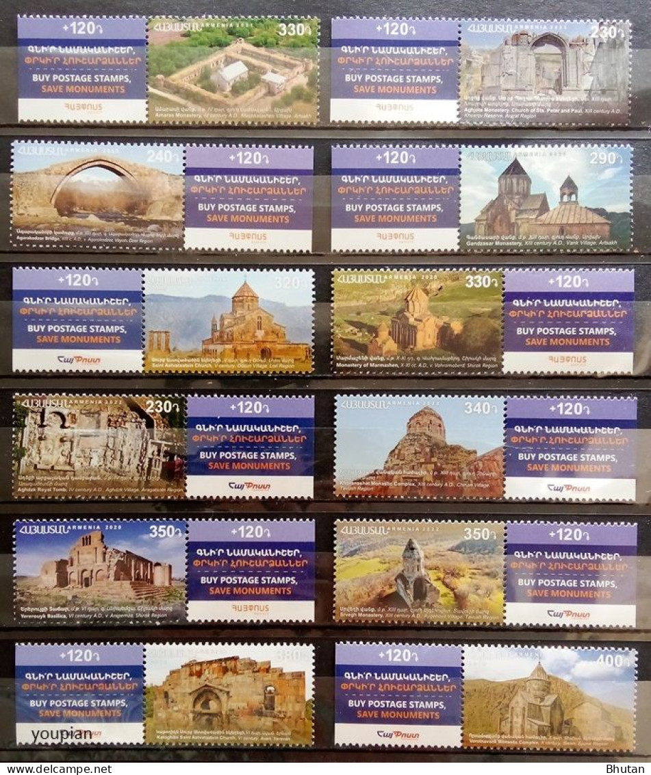 Armenia 2020-2023, Historical And Cultural Monuments, MNH Stamps Set - Armenië