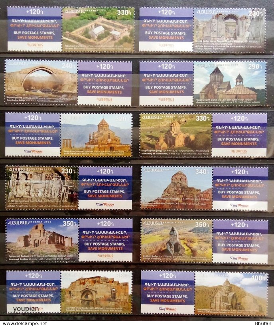 Armenia 2020-2023, Historical And Cultural Monuments, MNH Stamps Set - Armenien