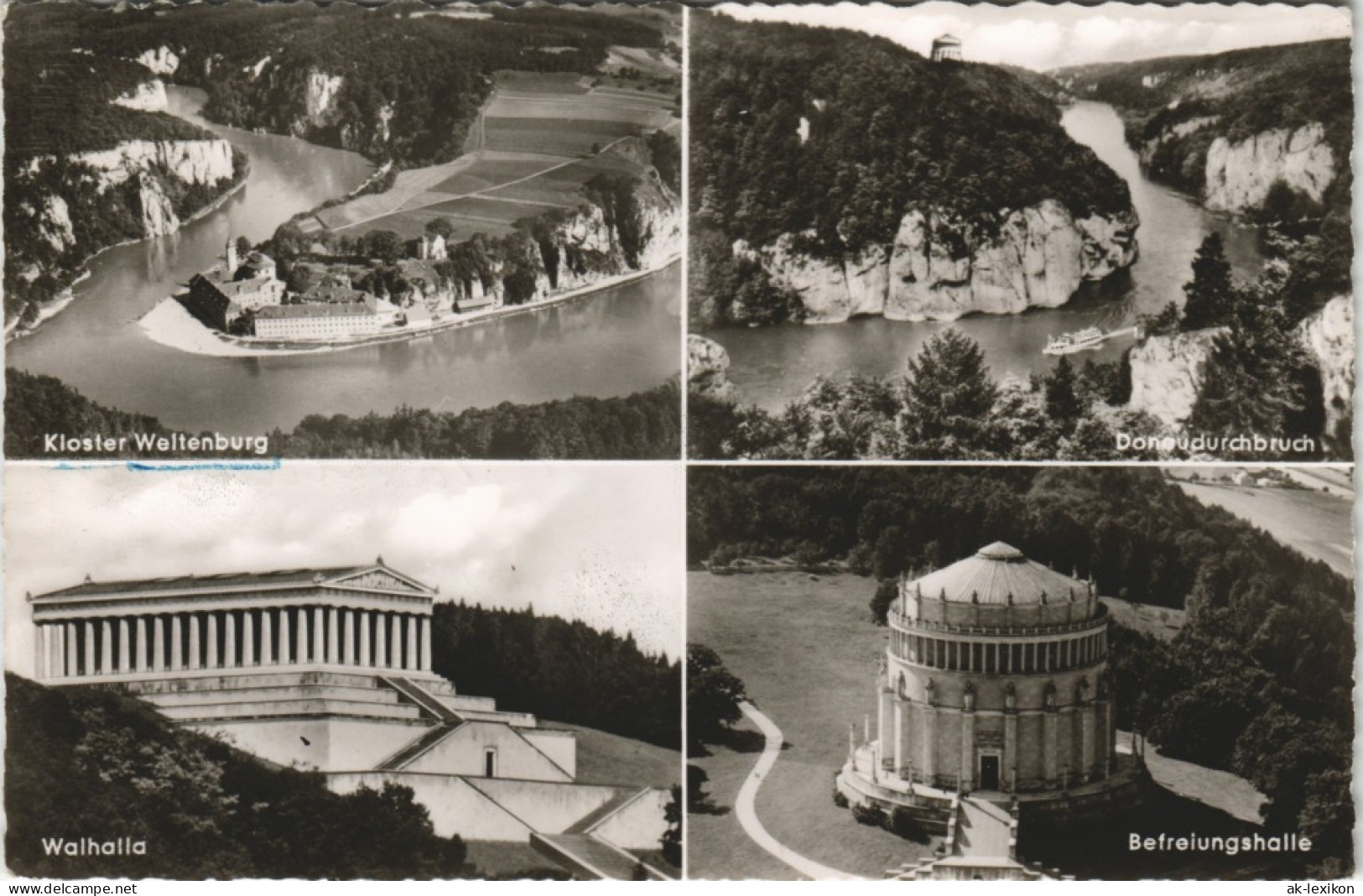 Kelheim Donau Mehrbild-AK Ua. Kloster Weltenburg, Walhalla, Befreiungshalle 1961 - Kelheim