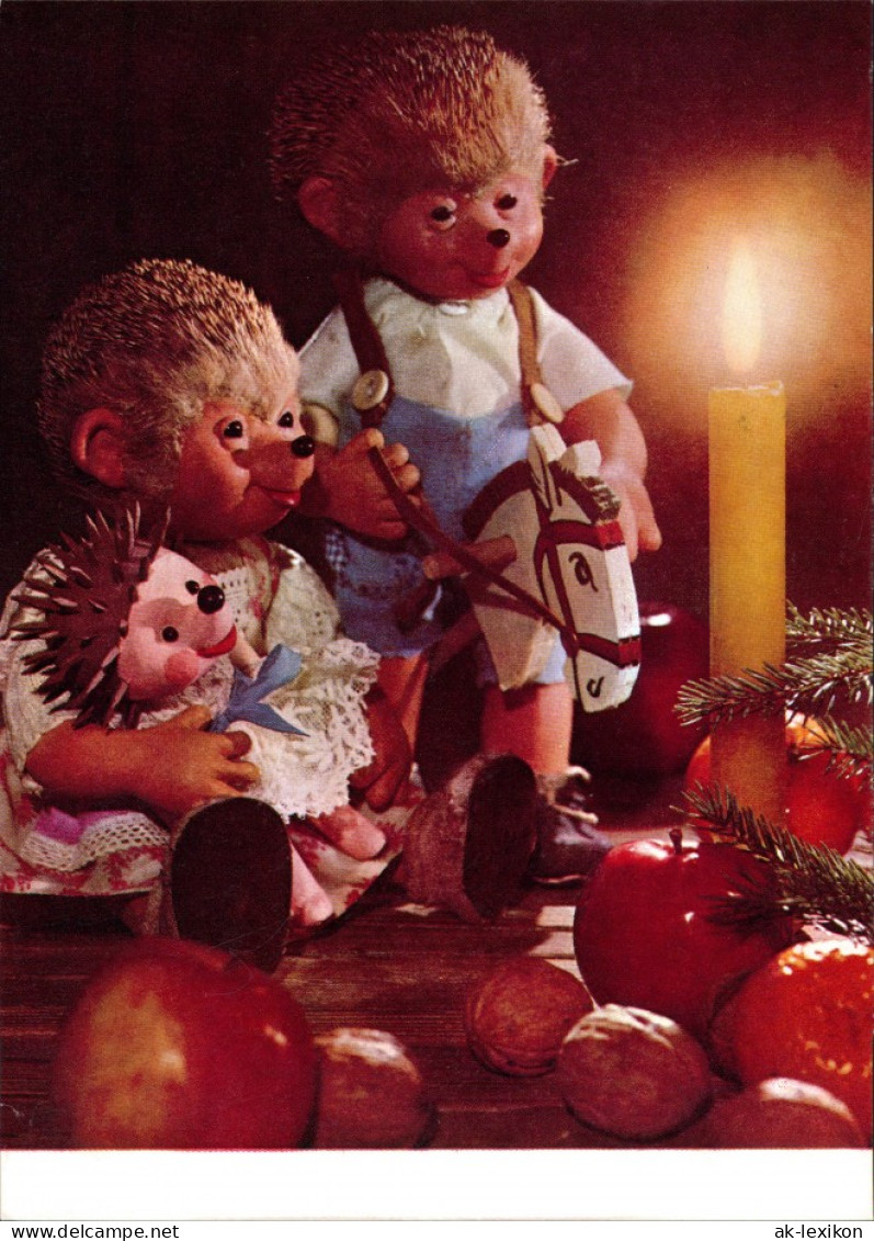 Ansichtskarte  Mecki Diehl-Film: Weihnachten Geschenke Stockpferd 1975 - Mecki