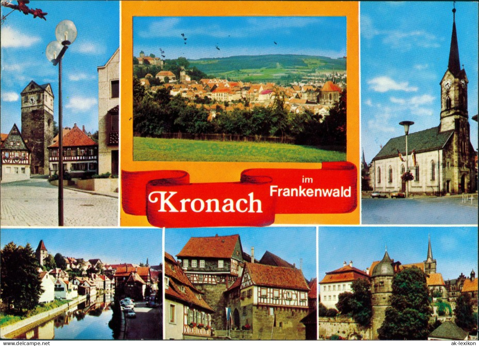 Ansichtskarte Kronach 6 Echtfoto Mehrbild-AK 1983   Gelaufen Mit Stempel KRONACH - Kronach