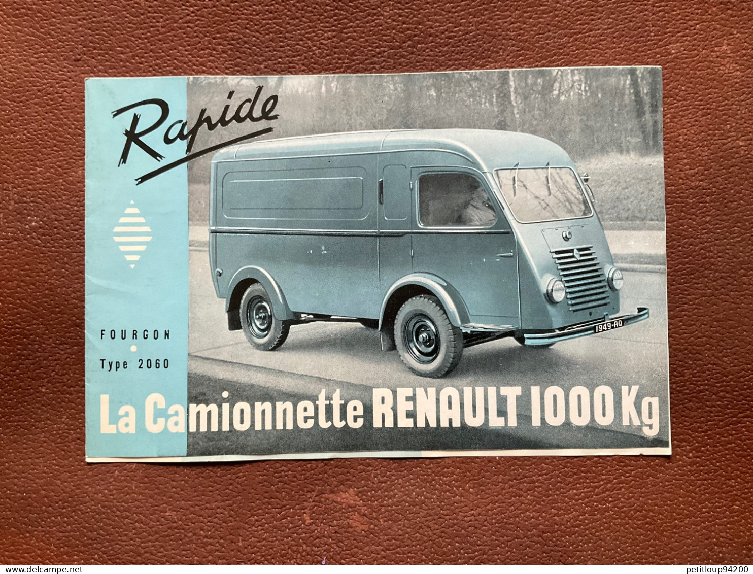 (2) DOCUMENT Commercial RENAULT La Camlonnette Renault 1000 Kg MARCHANDE Type 2060 - Auto's