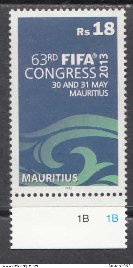 2013 Mauritius FIFA Football Complete Set Of 1 MNH - Mauricio (1968-...)