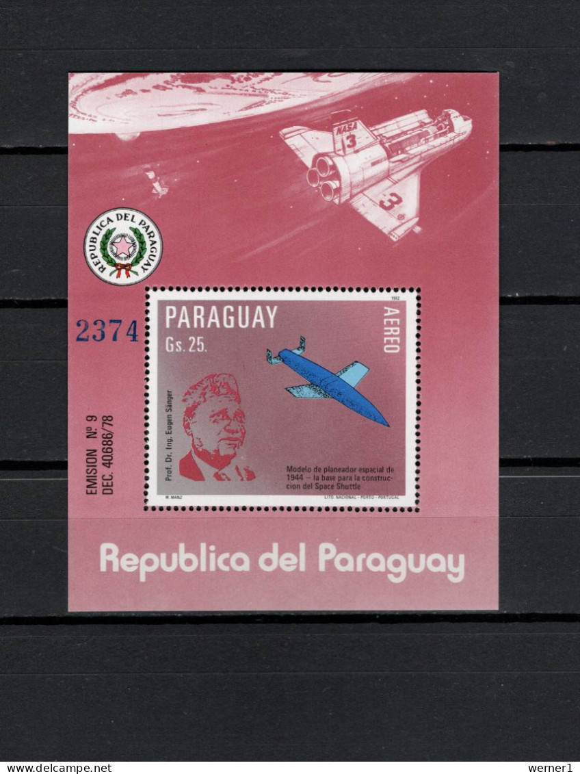 Paraguay 1983 Space, German Rocket Technic, Eugen Sänger S/s MNH - Amérique Du Sud