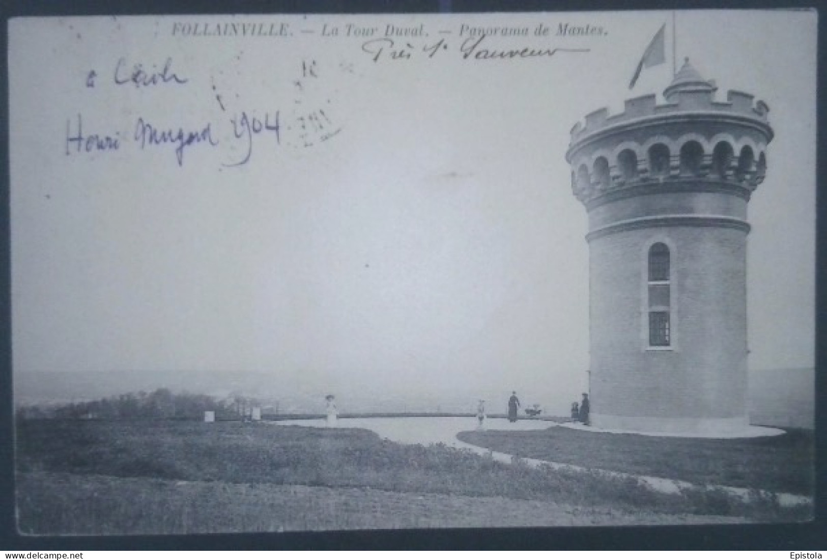 ► CPA 78 FOLLAINVILLE - La Tour Duval  - Chateau D'eau - Water Towers & Wind Turbines