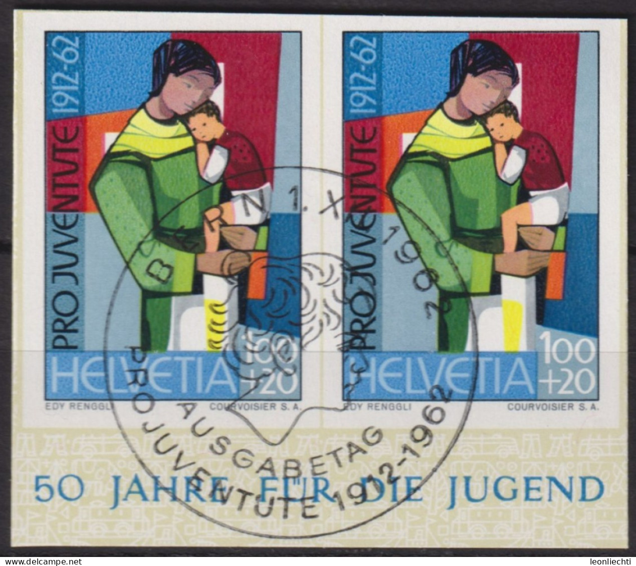 1962  Schweiz / Pro Juventute ° Zum:CH J198, Mi:CH: 763, Einzelwert Aus Jubiläumsblock - Used Stamps