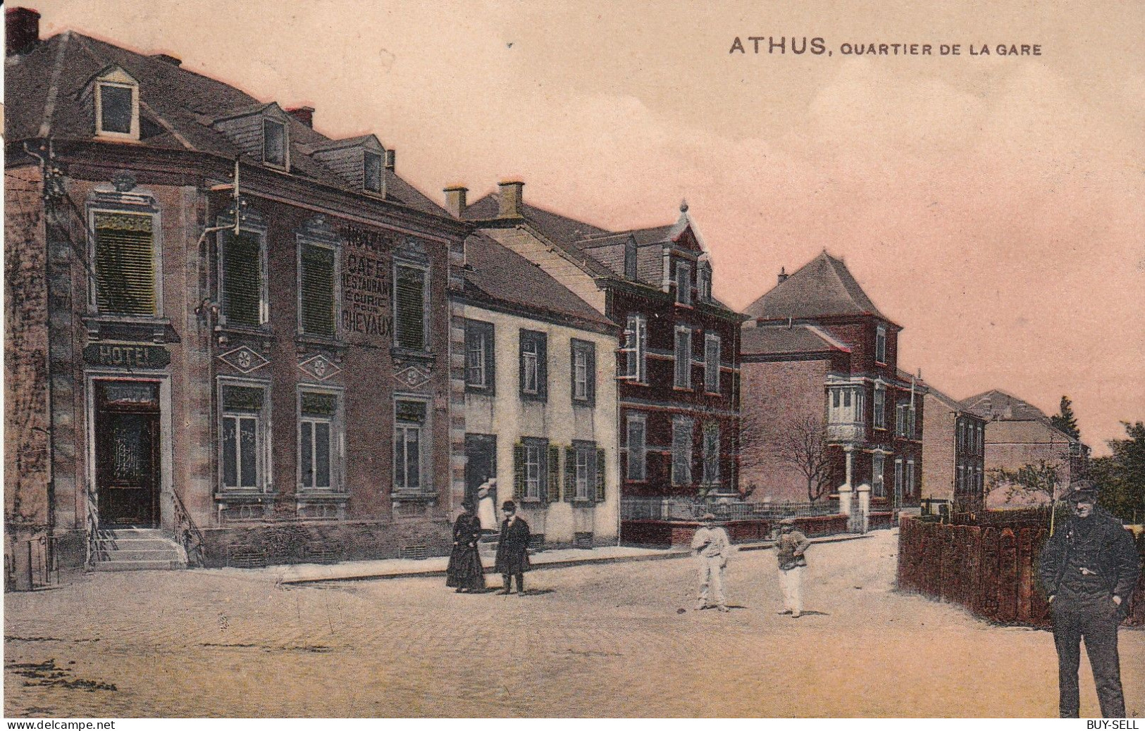 BELGIQUE - ATHUS - Quartier De La Gare - 1912 - En Couleur - Aubange