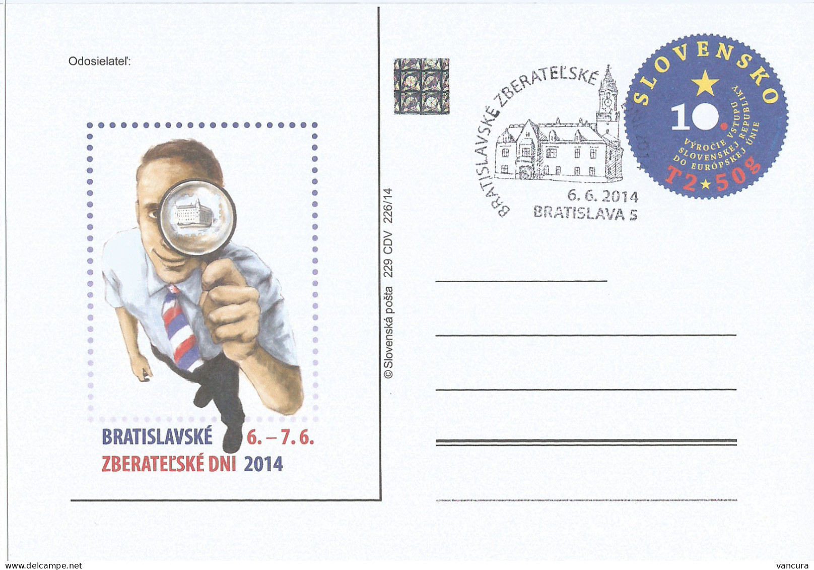 CDV 229 Slovakia Bratislava Collectors Days 2014 - Philatelic Exhibitions