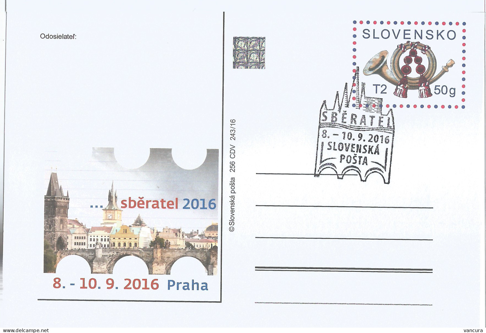 CDV 256 Slovakia Sberatel Fair Prague 2016 Charles Bridge - Bruggen