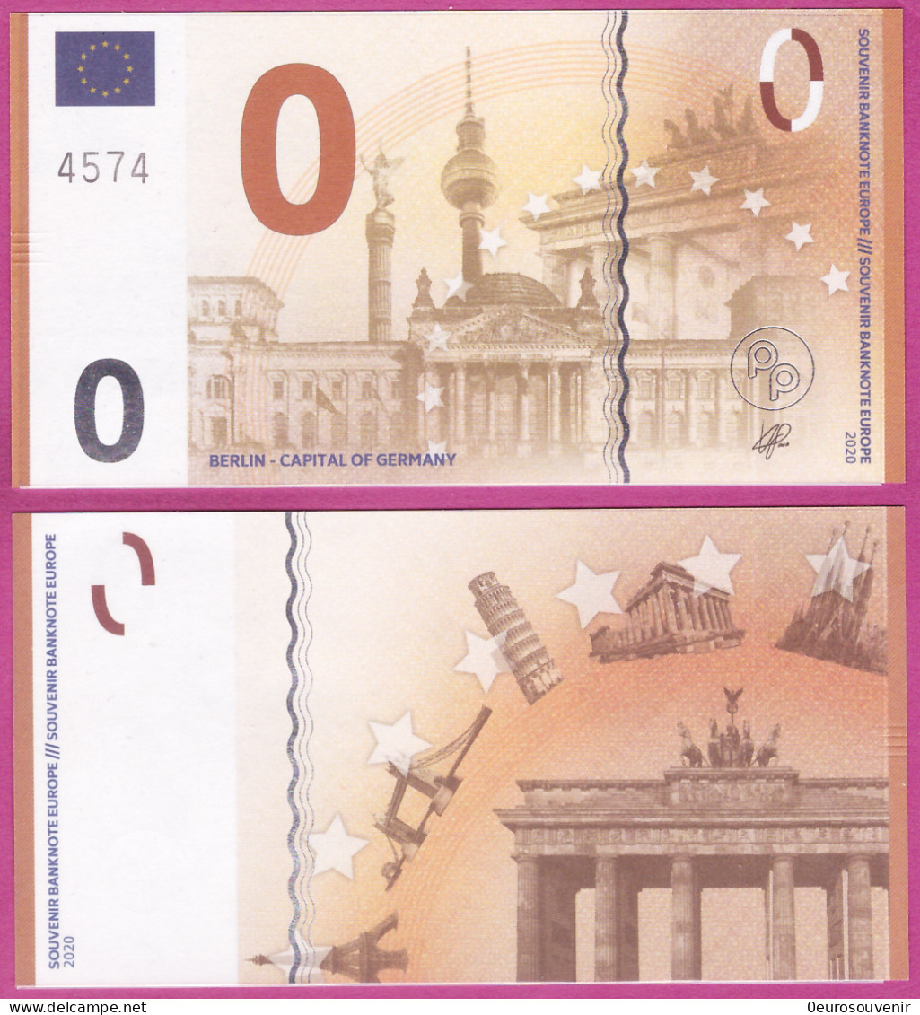 PP 0-Euro PennyPress 2020 BERLIN - CAPITAL OF GERMANY - Privatentwürfe