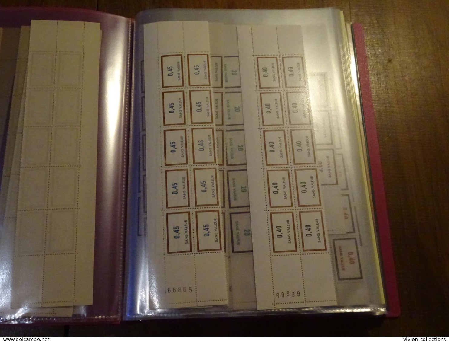 France cours d'instruction album 1502 fictifs dont feuilles, coins datés + 161 Palissy vignettes dont roulettes, carnets