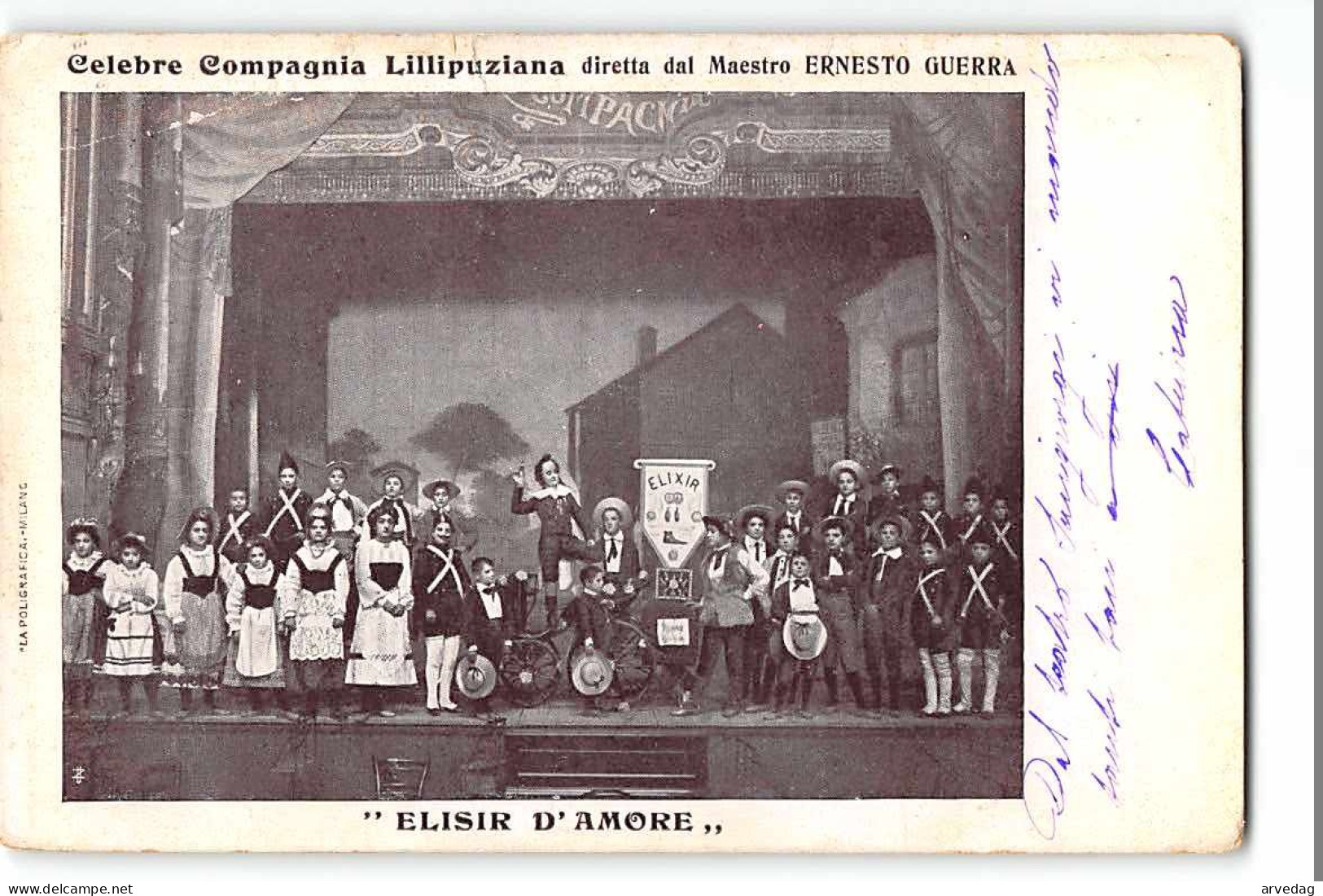 16192 02  COMPAGNIA LILLIPUZIANA Del MAESTRO GUERRA -  ELISIR D'AMORE - TIMBRO CATANIA - Opera