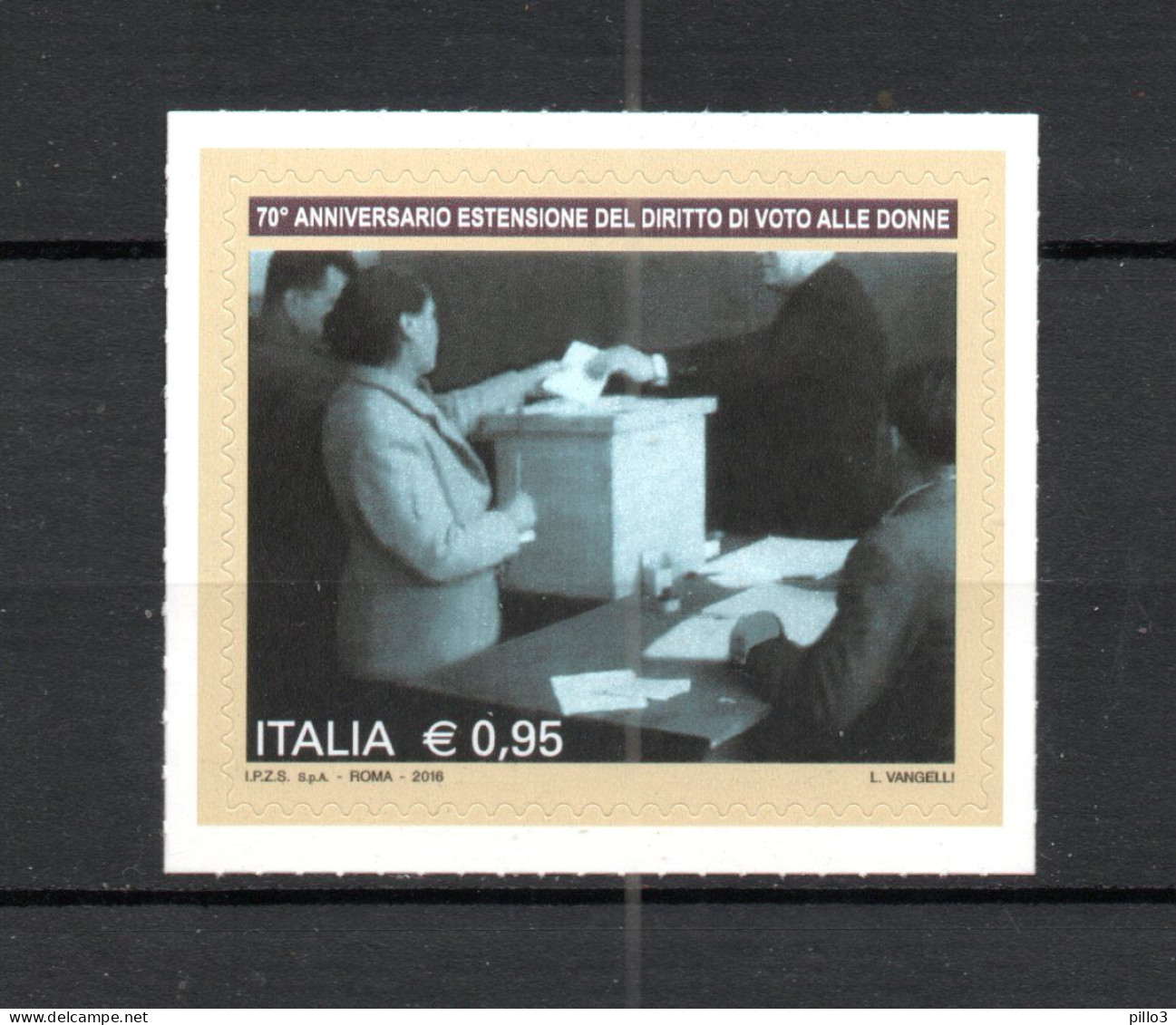ITALIA :  Estensione Diritto Di Voto Alle Donne - 1 Val.  MNH**   2.06.2016 - 2011-20: Mint/hinged