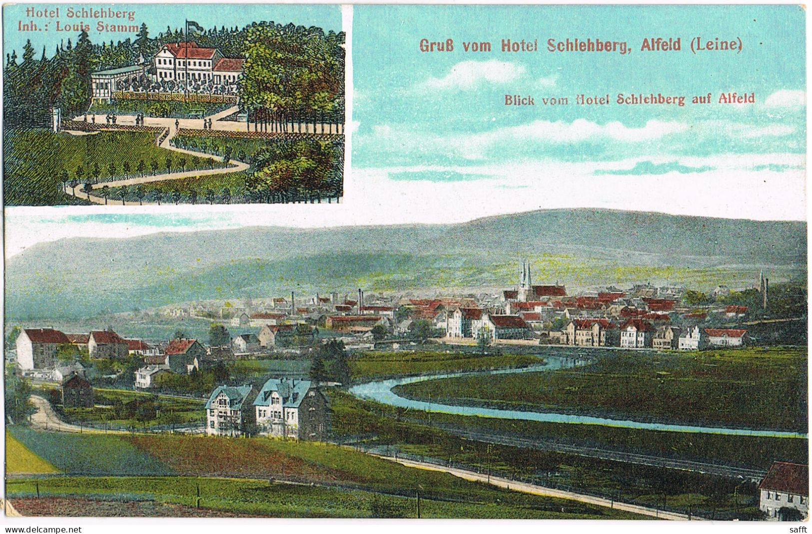 AK Alfeld/Leine, Gruß Vom Hotel Schlehberg Um 1920 - Alfeld