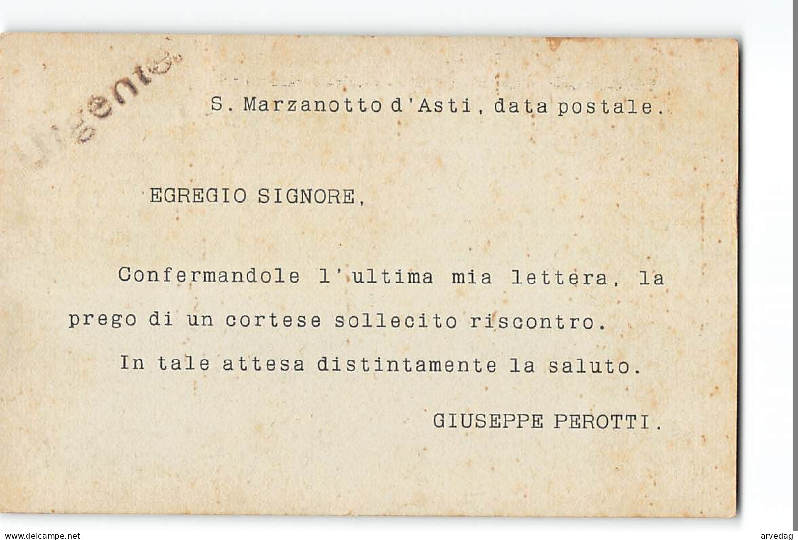 16241 01 ASTI S. MARZANOTTO PEROTTI PROD. ESPORT VINI FINI ASTI X LUGO - Storia Postale