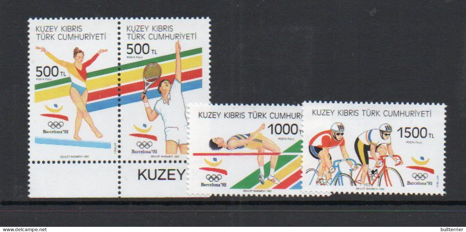 OLYMPICS- TURKISH CYPRUS -1992- BARCELONA OLYMPICS SET OF 4  MINT NEVER HINGED  SG CAT £7.10 - Zomer 1992: Barcelona