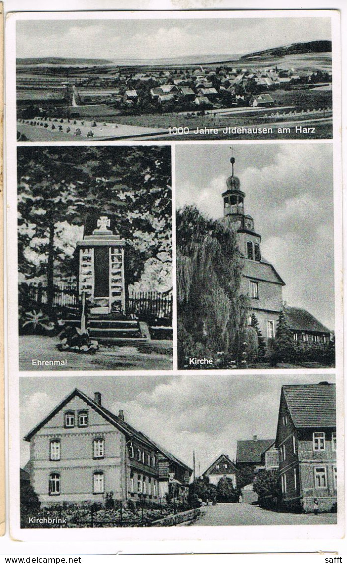 AK Ildehausen, 4 Ansichten Mit Ehrenmal, Kirche Und Kirchbrink Um 1930 - Seesen