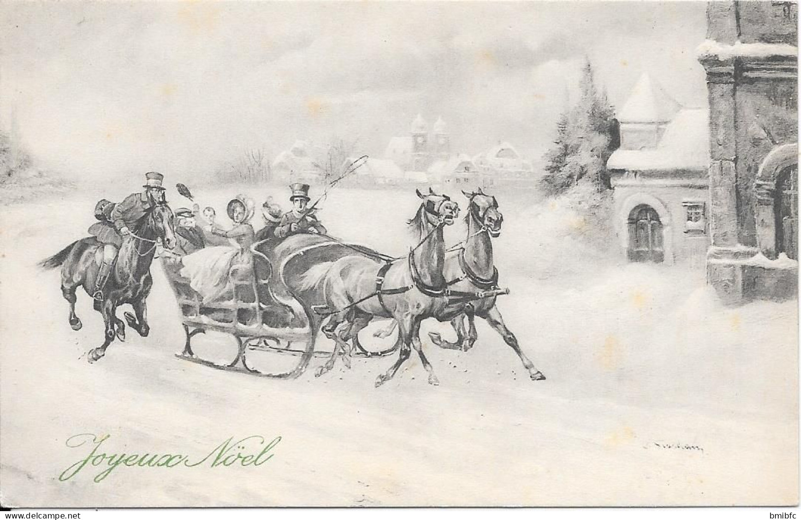 P.T.L. Art De Vienne N° 223 - Thème Noël Et Attelage - Joyeux Noël - Vienne