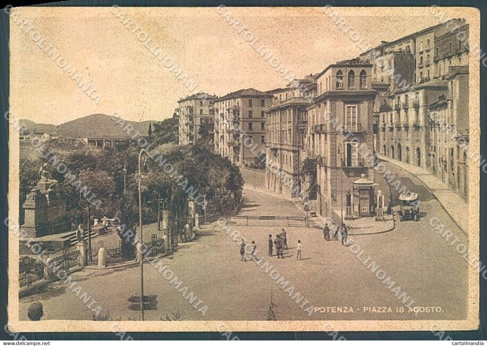 Potenza Città Piazza 18 Agosto FG Cartolina JK5782 - Potenza