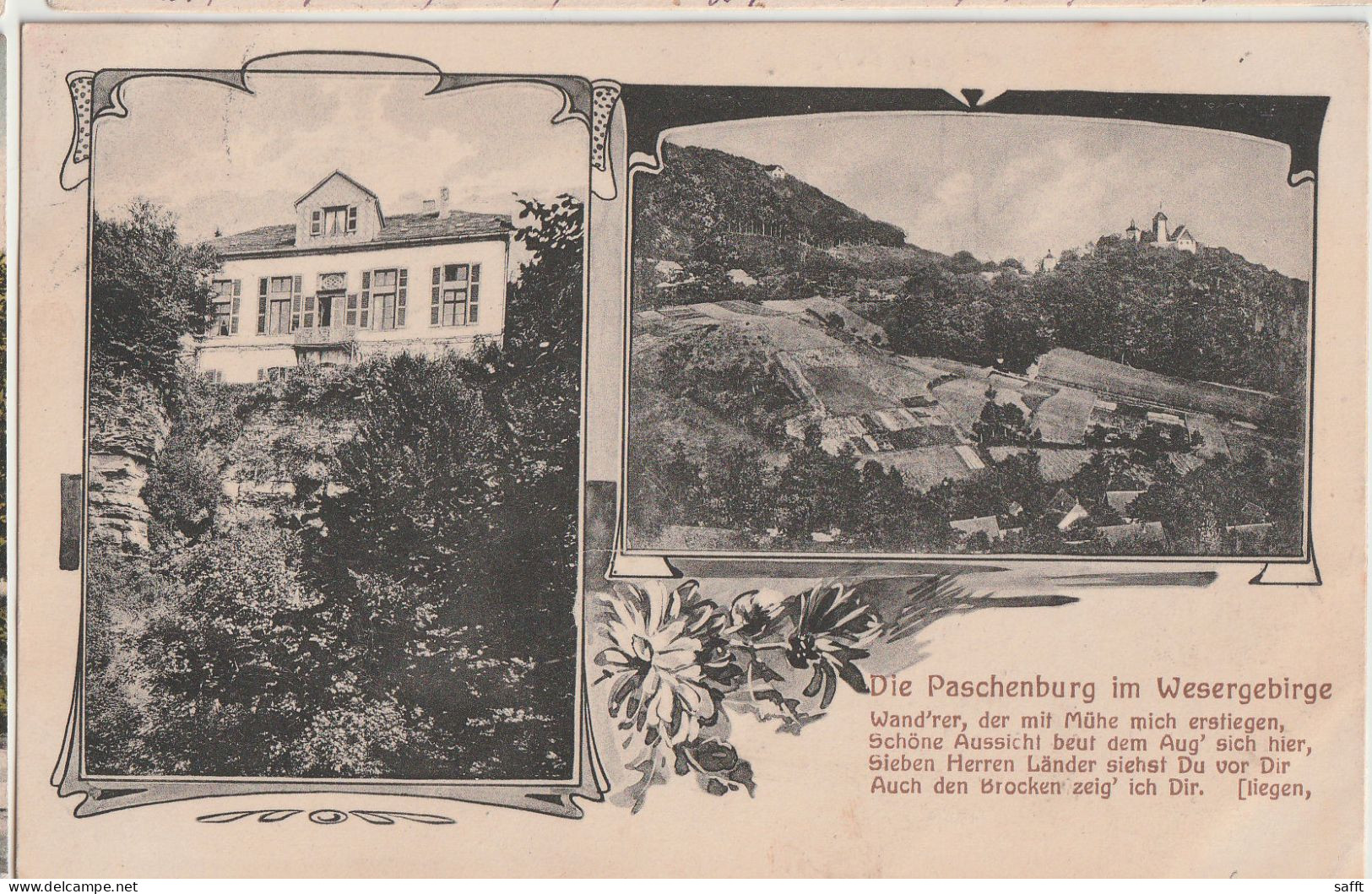 AK Paschenburg Bei Rinteln, 2 Ansichten 1912 - Rinteln