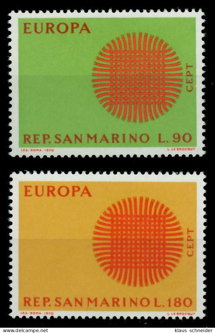 SAN MARINO 1970 Nr 955-956 Postfrisch SA6EA2E - Nuevos