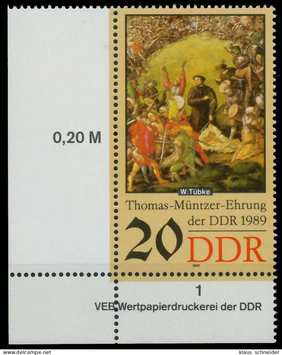 DDR 1989 Nr 3271 Postfrisch ECKE-ULI X0E40AA - Unused Stamps