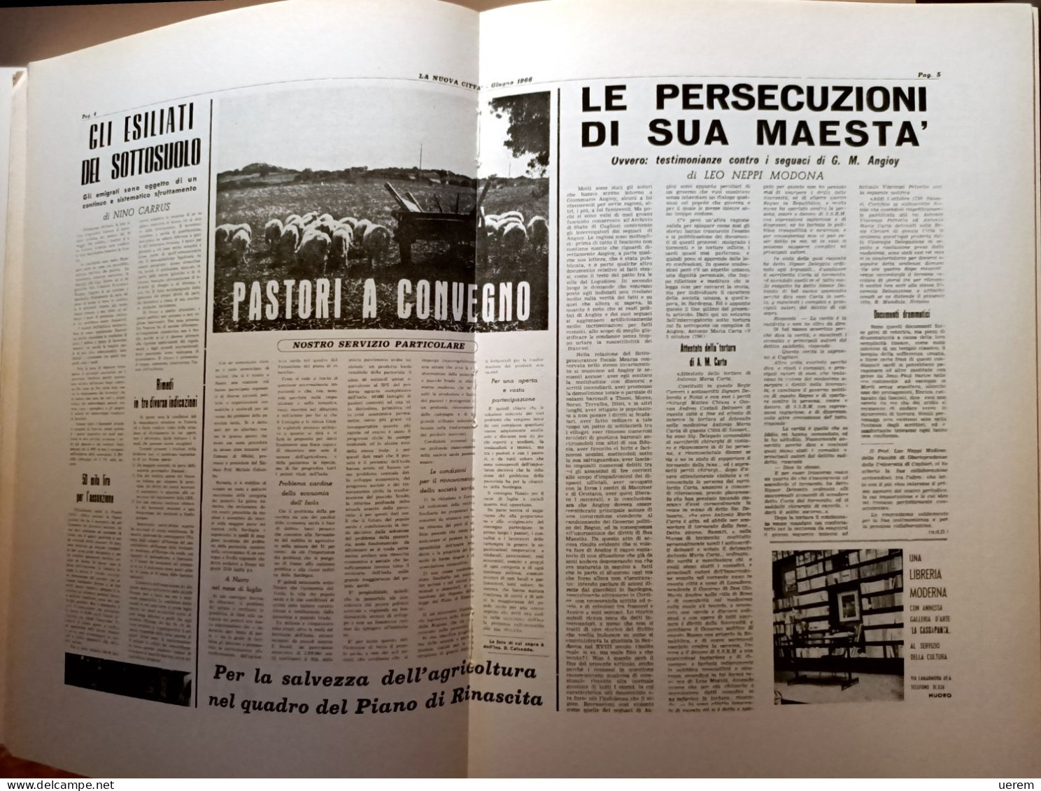 1973 SARDEGNA BARBAGIA PIRISI CESARE GIORNALE DI BARBAGIA Cagliari, Editrice Sarda Fossataro