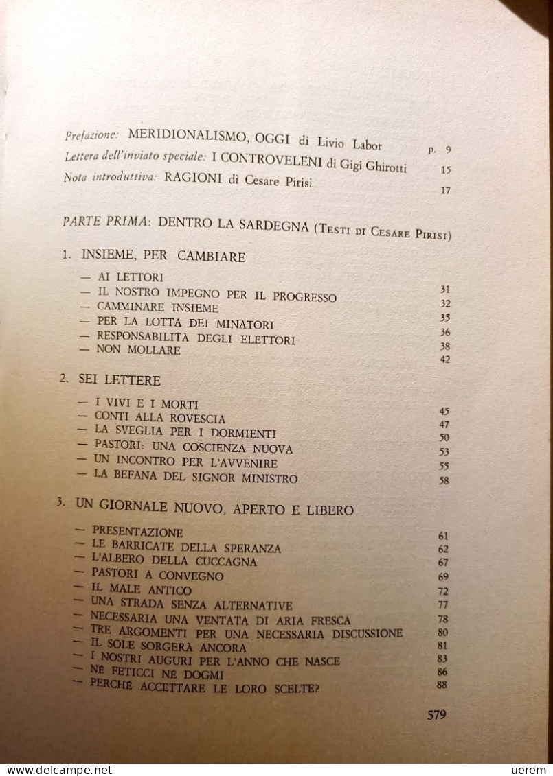 1973 SARDEGNA BARBAGIA PIRISI CESARE GIORNALE DI BARBAGIA Cagliari, Editrice Sarda Fossataro