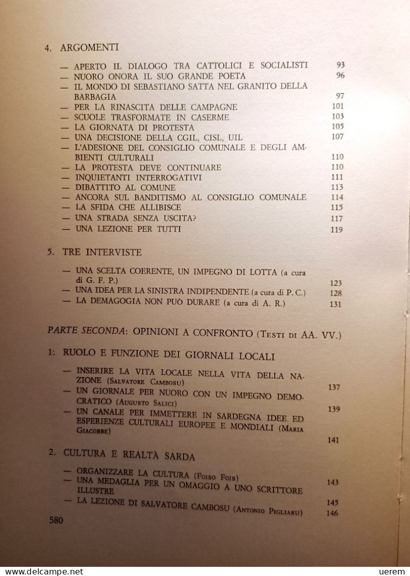 1973 SARDEGNA BARBAGIA PIRISI CESARE GIORNALE DI BARBAGIA Cagliari, Editrice Sarda Fossataro