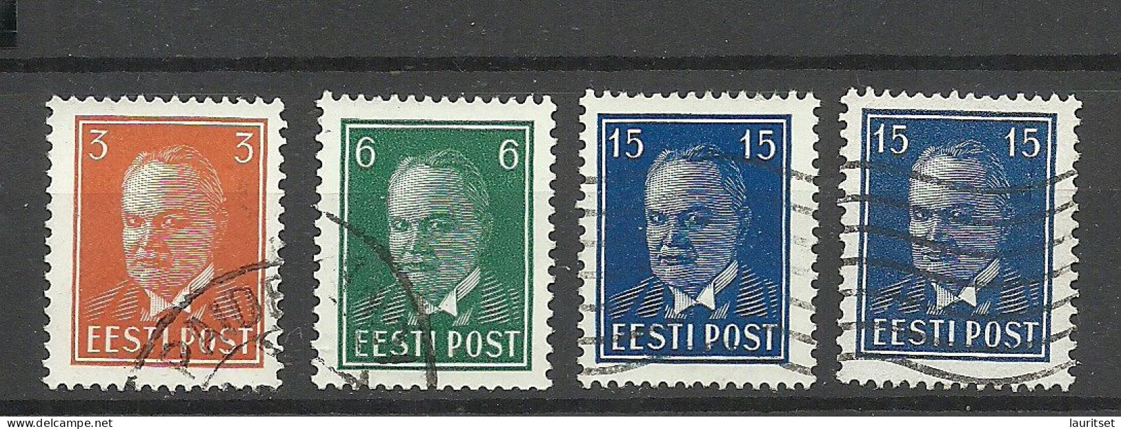 Estland Estonia 1940 Michel 156 - 158 Incl. Mi 158 In Both Types O - Estonia