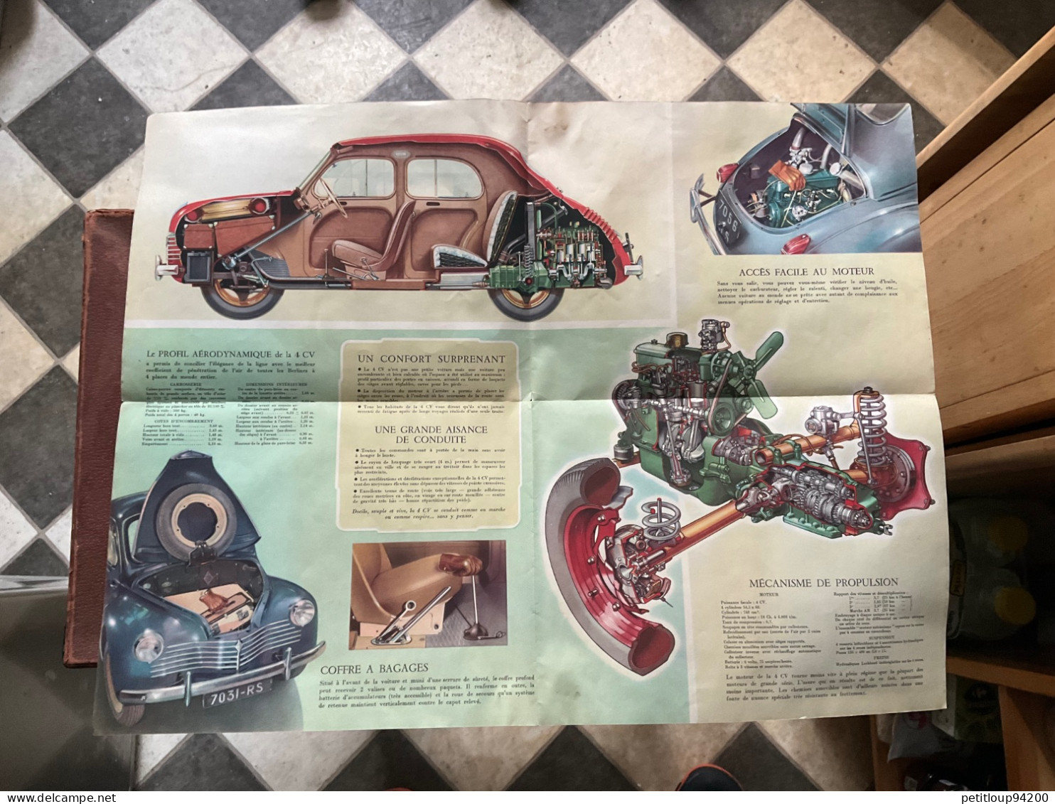 (8) DOCUMENT Commercial RENAULT  4 Cv - Auto's