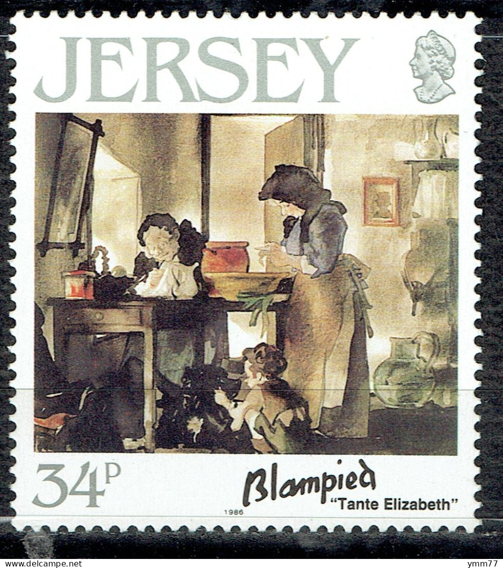 Artistes De Jersey. Tableaux D'Edmund Blampied : "Tante Elizabeth" - Jersey