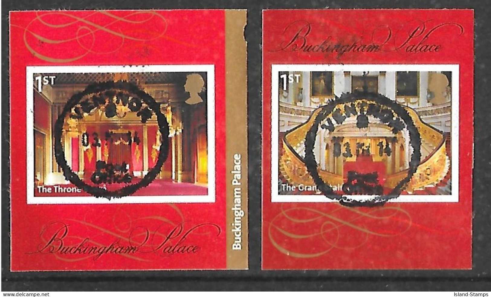 2014 Buckingingham Palace Self-adhesive 2 Values (SG3595-3596) Used Set HRD2-C - Carnets