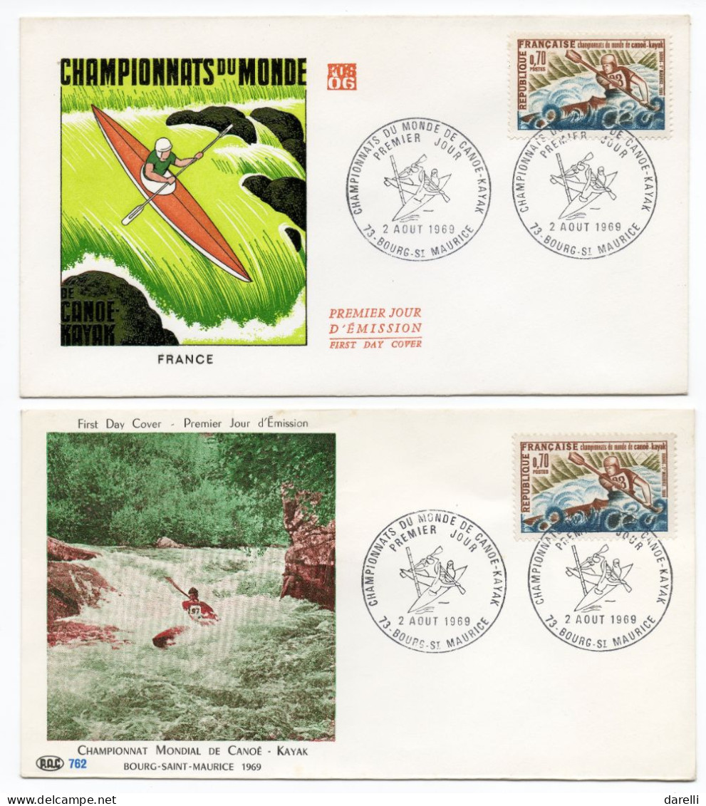 FDC France 1969 - Championnats Du Monde De Canoë Kayak YT 1609 - 73 Bourg-St-Maurice - 1960-1969