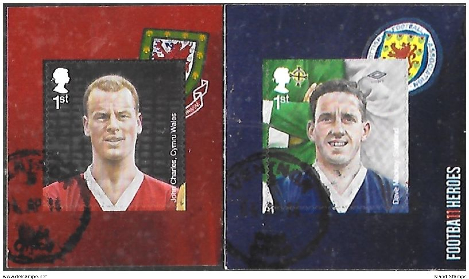 2013 Football Hereos Self-adhesive 2 Values (SG3477-3478) Used Set HRD2-C - Carnets