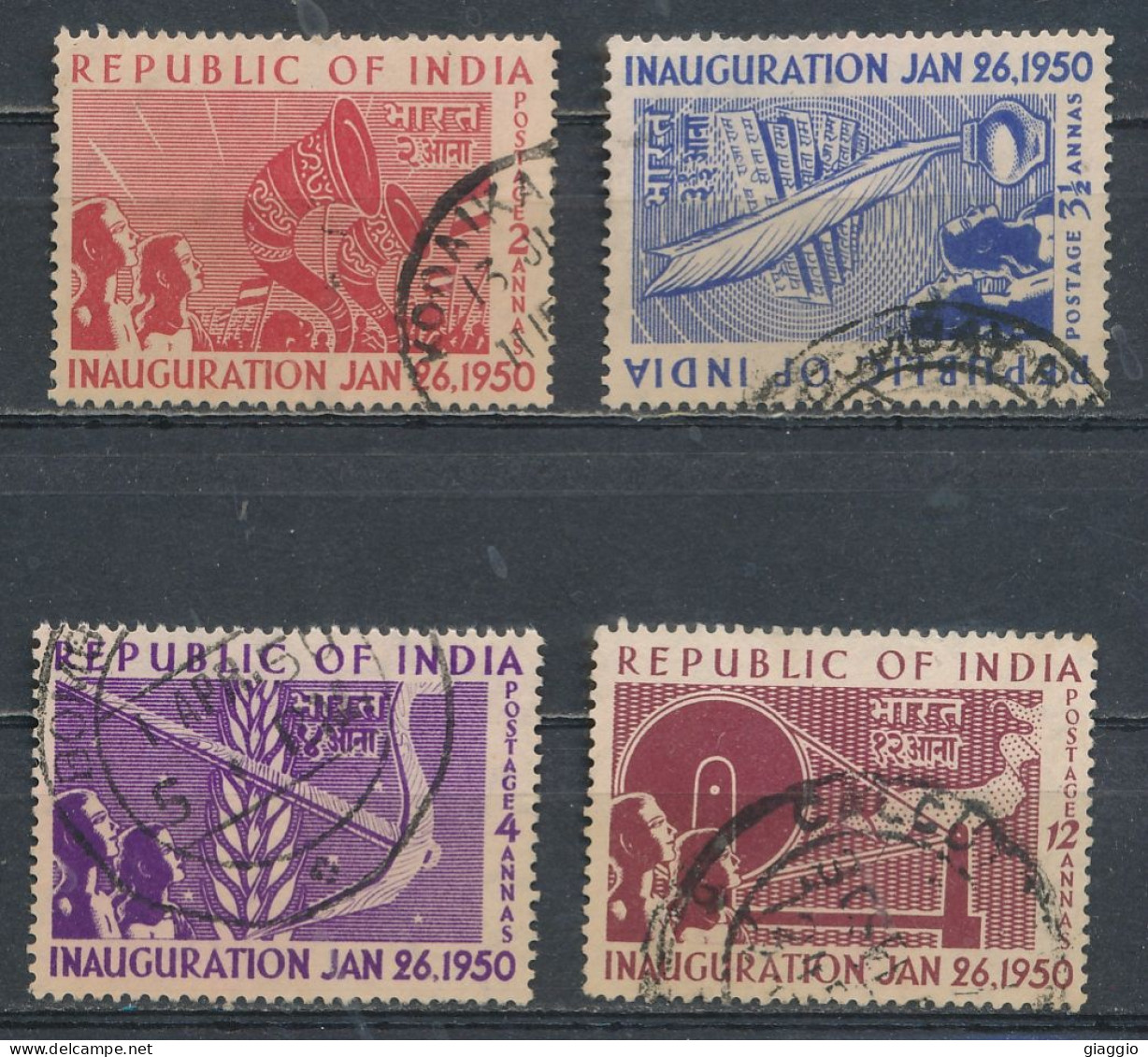 °°° INDIA - Y&T N°27/30 - 1950 °°° - Used Stamps